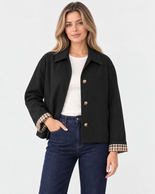 Cropped Trench Coat