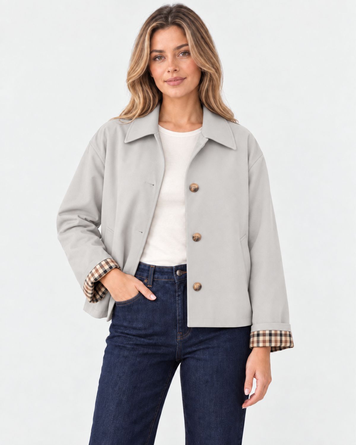 Cropped Trench Coat