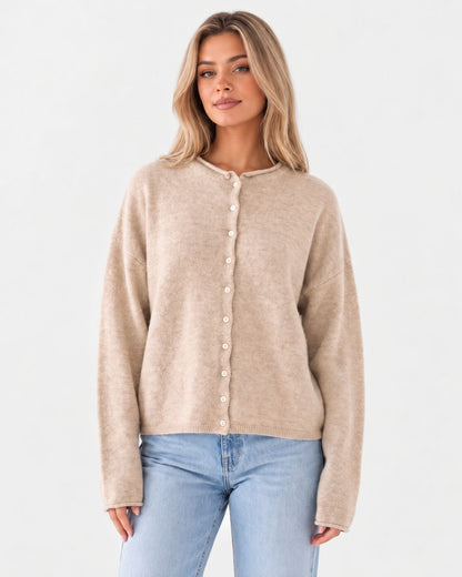 Vintage Rolled Hem Cardigan