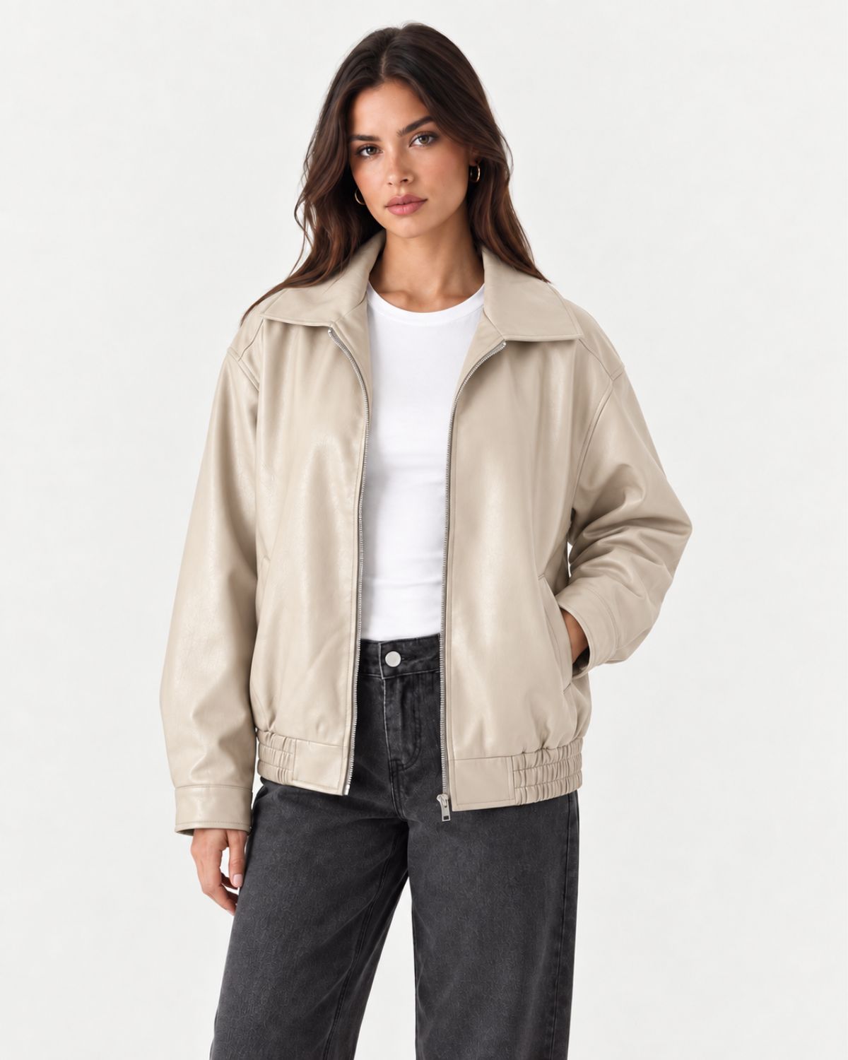 Oversized Leather Jacket