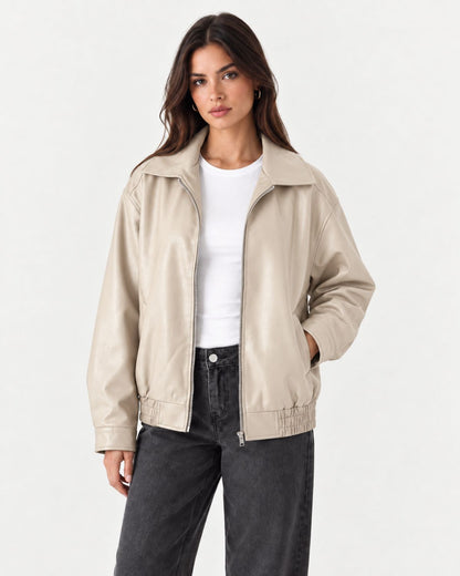 Oversized Leather Jacket