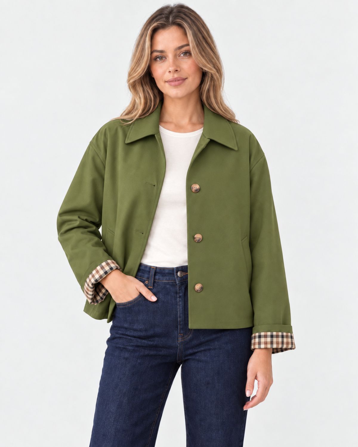 Cropped Trench Coat