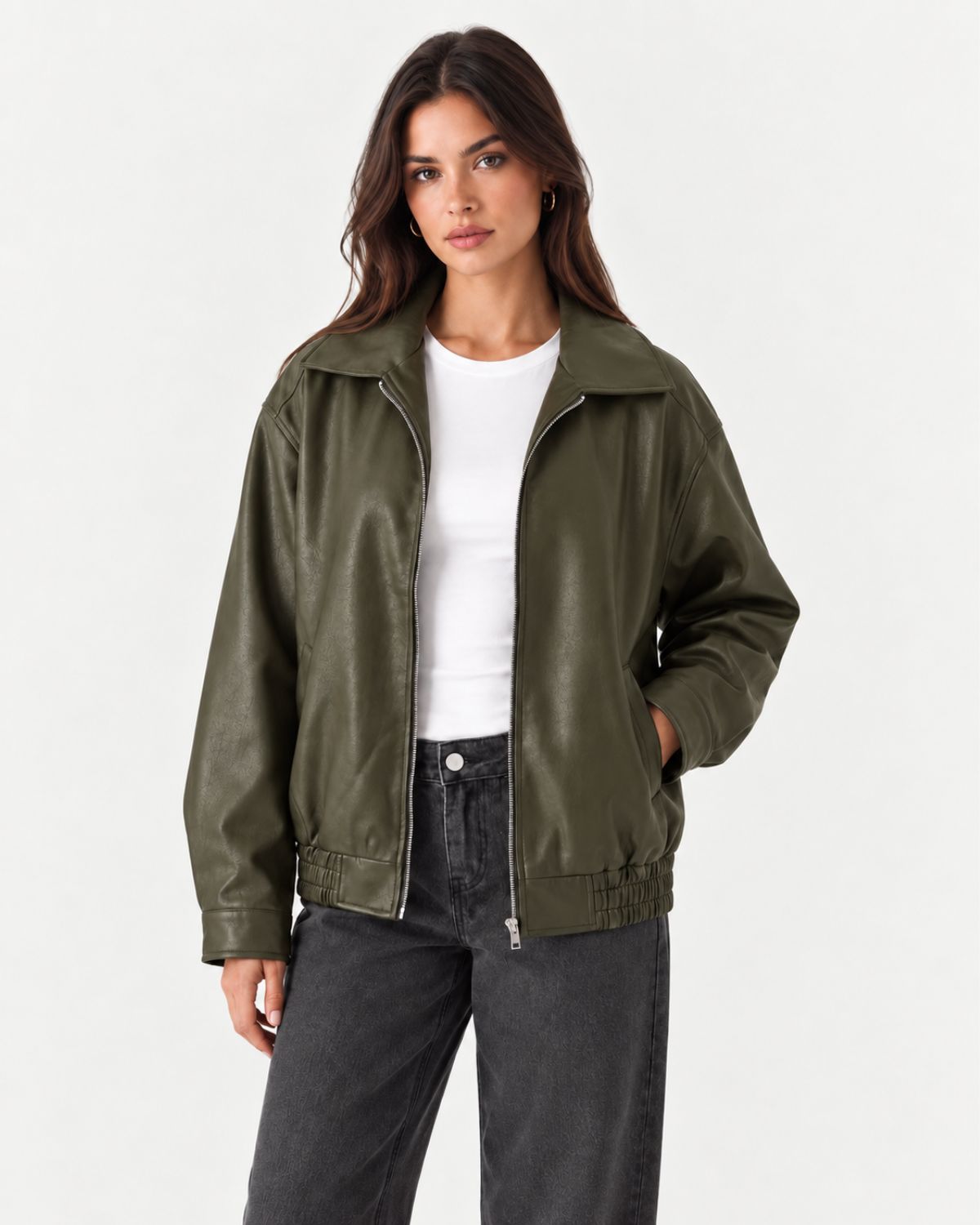 Oversized Leather Jacket