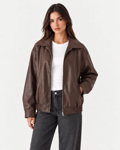 Oversized Leather Jacket