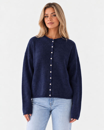 Vintage Rolled Hem Cardigan