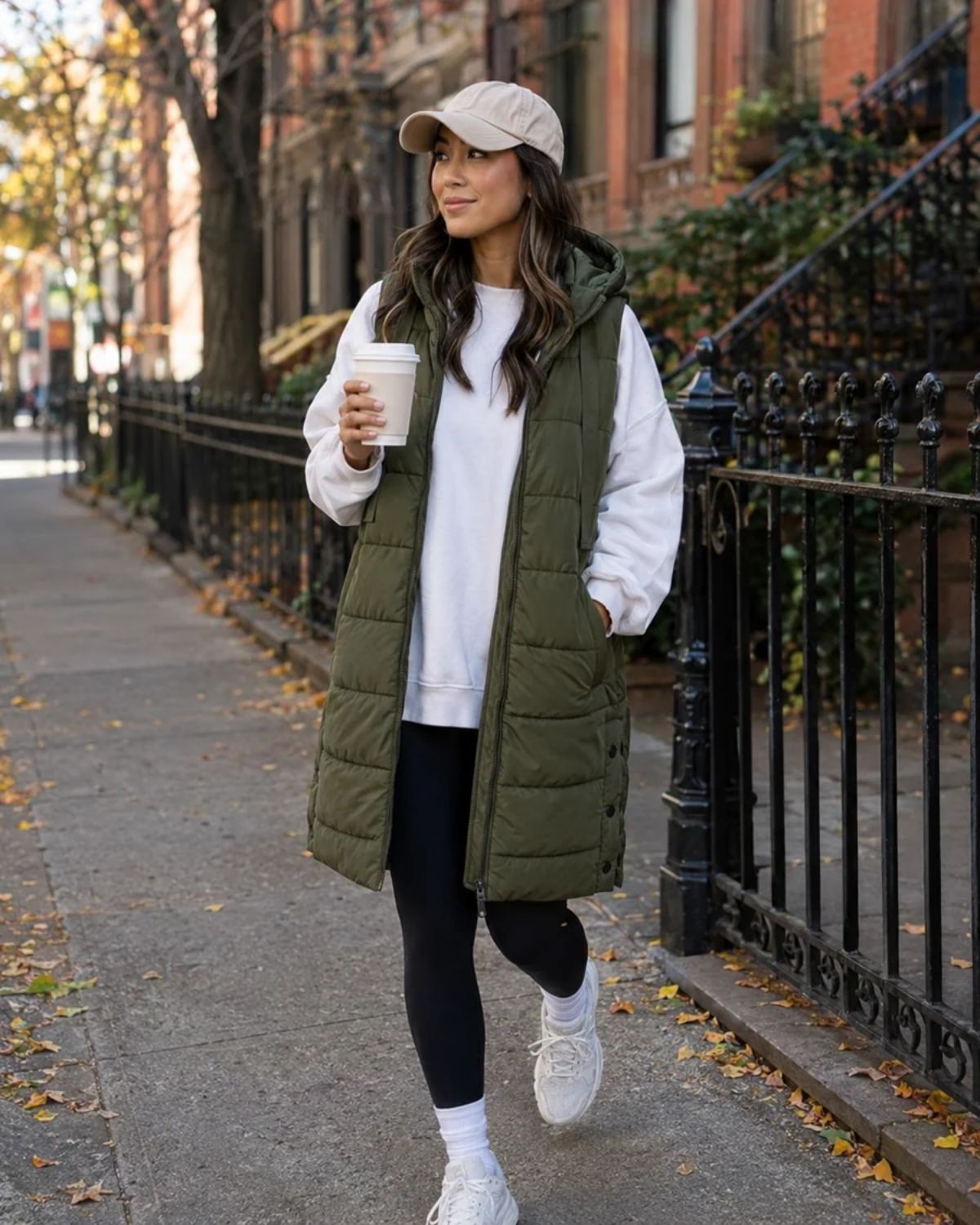Longline Hooded Puffer Gilet